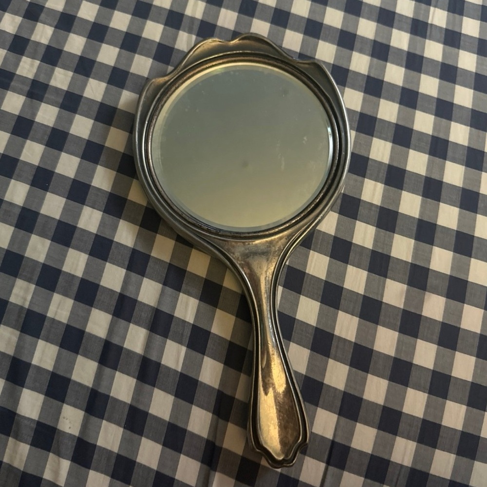 Vintage Silver Hand Mirror